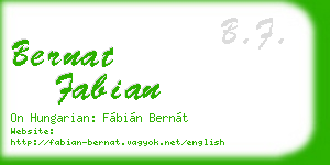 bernat fabian business card