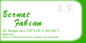 bernat fabian business card